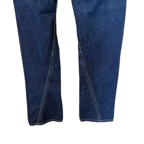 True Religion Jeans Joey Big T Flare Twisted Leg Size 27 Waist Denim Gold Stitch - Picture 4 of 13